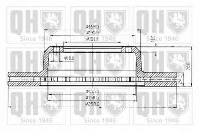 QUINTON HAZELL bdc3797 -  Тормозной диск